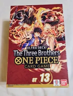 x3 ONE PIECE CARD GAME: The Three Brothers Ultra Deck Box ST-13 BOX LOT Sealed - Image 1