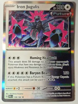 Iron Jugulis 152/182 - Paradox Rift Pokemon Holo Foil Nice! - Image 1