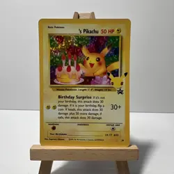 Pokemon Birthday Pikachu #24 Holo Black Star Promo Card - Image 1