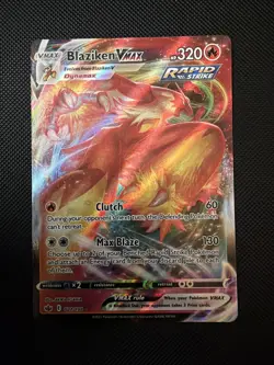 Blaziken VMAX 021/198 Ultra Rare SWSH06: Chilling Reign Pokemon Card - Image 1