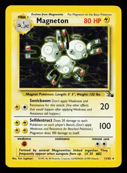Magneton 11/62 Holo Rare Fossil Pokemon Card - Image 1