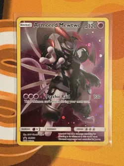 Pokemon TCG Armored Mewtwo Holo Rare Black Star Promo Card SM228 - Image 1