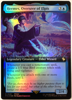 MTG Hermes, Overseer of Elpis (Extended Art Foil) Commander Final Fantasy 141 NM - Image 1
