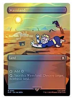 NM FOIL - Wasteland (Borderless) Universes Beyond: Fallout - Free Ship - Image 1
