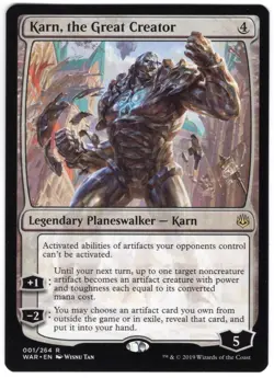 Karn, the Great Creator - War Of The Spark #001/264 MTG Magic The Gathering - Image 1