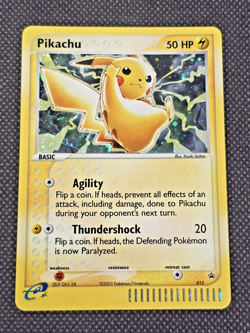 Pokemon Pikachu Black Star Promo 012 E-Reader Holo Card 2003 NEAR MINT+ WOTC - Image 1
