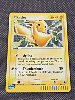 Pokemon Pikachu Black Star Promo 012 E-Reader Holo Card 2003 NEAR MINT+ WOTC - Image 2