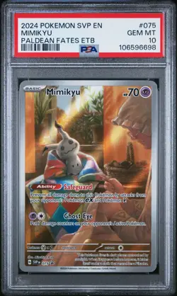 2024 POKEMON SVP EN-SV BLACK STAR PROMO #075 MIMIKYU PSA 10 - Image 1