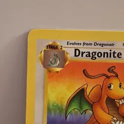 Pokemon TCG Fossil Dragonite 19/62 Non-Holo Rare HP ships fast - Image 2