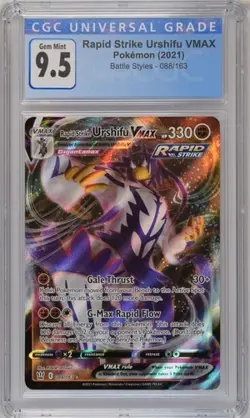 2021 POKEMON BATTLE STYLES - 088/063 - RAPID STRIKE URSHIFU VMAX - CGC 9.5 - Image 1