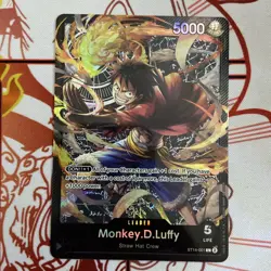 One Piece Monkey.D.Luffy (001) L Starter Deck 14: 3D2Y ST14-001 English Foil LP - Image 1