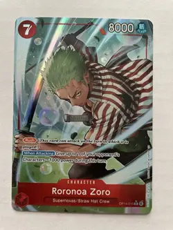 One Piece Card Game Roronoa Zoro (Alternate Art) OP14-015 R English - Image 1