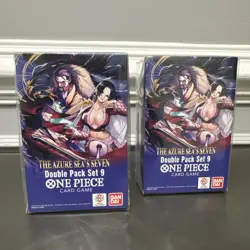 One Piece TCG: Double Pack Set 9 The Azure Sea's Seven - Factory Sealed Set of 2 - Image 1