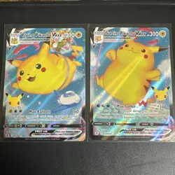 Surfing Pikachu VMAX And Flying Pikachu VMAX Rare Collection Cards - Image 1
