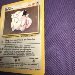 Pokemon TCG Clefairy Base Set Holo Unlimited Rare Card 5/102 - Image 4