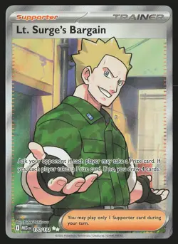ME01: Mega Evolution Lt. Surge's Bargain #170/132 Ultra Rare Pokemon Card - Image 1