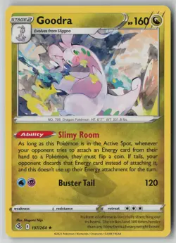 Goodra 197/264 Pokemon Fusion Strike Rare Lightly Played Card (LP) - Image 1