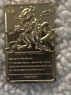 POKEMON MEWTWO 23K GOLD PLATED TRADING CARD BURGER KING 1999 ACTUAL PICS NM - Image 3