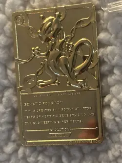 POKEMON MEWTWO 23K GOLD PLATED TRADING CARD BURGER KING 1999 ACTUAL PICS NM - Image 5