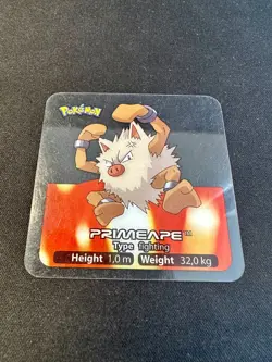 Primeape #57 2006 Pokemon Lamincards Authentic Nintendo Plastic Card Toy - Lp - Image 1