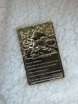 CHARIZARD POKEMON 23K GOLD PLATED TRADING CARD BURGER KING 1999 ACTULA PICS NM - Image 5
