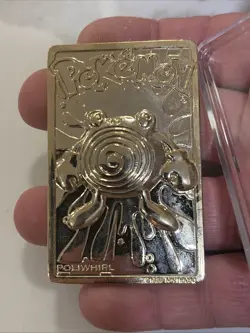 Pokemon Limited Edition 1999 Burger King Poliwhirl 23K Gold Plated Trading Card - Image 3