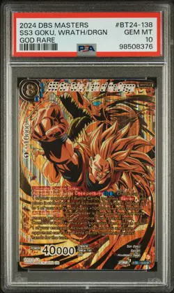 SS3 Son Goku Wrath of the Dragon GDR BT24 Dragon Ball Super Card GOD RARE PSA 10 - Image 1