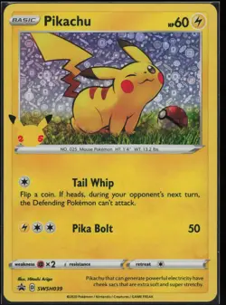 Pikachu SWSH039 Holofoil Promo Miscellaneous Cards & Products Pokemon - Image 1
