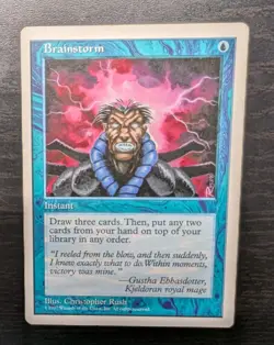 Brainstorm Fifth Edition Magic The Gathering MTG Card - Image 1