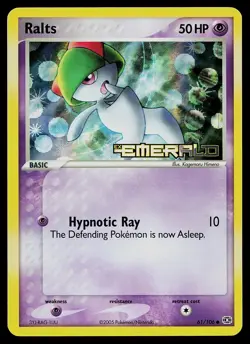 Pokemon Card - Ralts Emerald 61/106 Common Reverse Holo Stamped - Image 1