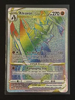 Pokemon TCG Astral Radiance Kleavor Vstar Secret Rare Holo Card 196/189 - Image 1