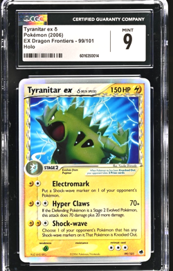 CGC 9 MINT Tyranitar ex EX Dragon Frontiers 99/101 Holo Ultra Rare Pokemon Card - Image 1