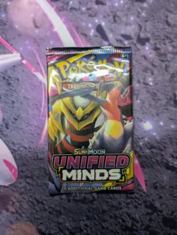POKEMON SUN & MOON 1 UNIFIED MINDS 10 CARD BOOSTER PACK SEALED. - Image 1