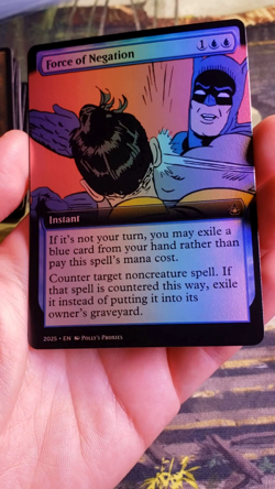Force of Negation FOIL Proxy Card Playtest Custom Batman Slap Joke Meme Art - Image 2