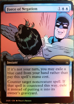 Force of Negation FOIL Proxy Card Playtest Custom Batman Slap Joke Meme Art - Image 3