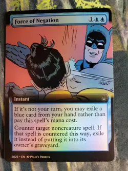 Force of Negation FOIL Proxy Card Playtest Custom Batman Slap Joke Meme Art - Image 4