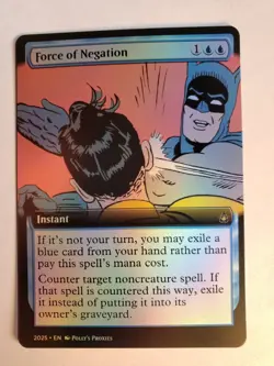 Force of Negation FOIL Proxy Card Playtest Custom Batman Slap Joke Meme Art - Image 5