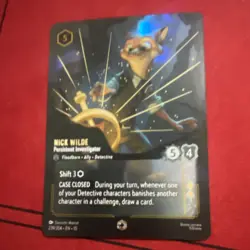 Disney Lorcana Nick Wilde-Persistent Investigator Into the Inklands 239/204 Card - Image 1