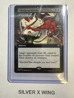 Villainous Wrath Extended Art x1, MTG, Marvel's Spider-Man, SPM, NM - Image 1