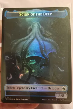 🔥 MTG Kiora The Rising Tide Foil #045 + Scion of the Deep Token Foil #013 NM 🔥 - Image 3
