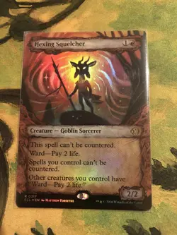 MTG Magic The Gathering Lorwyn Eclipsed HEXING SQUELCHER Showcase Foil MINT - Image 1