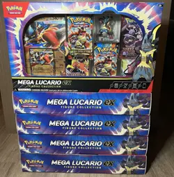 [Lot Of 5] NEW Pokemon Mega Lucario ex Premium Figure Collection Sealed - Image 1