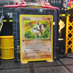 Mankey 1st Edition Jungle Pokemon TCG 55/64 Unlimited Common - Image 3