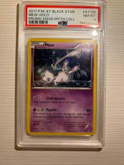 2017 Pokemon XY Mew Holo XY192 Black Star Promo PSA 8 NM-MT (Large Swirl*) - Image 2
