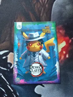 Muzan Demon Slayer (Pikachu) #125 - Galaxy Holo Electric Pikachu Cosplay Pokemon - Image 1