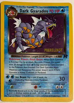 Dark Gyarados Holo 8/82 - 1999 Pokemon TCG Team Rocket - Prerelease - LP - Image 1