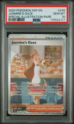 2024 POKEMON SURGING SPARKS SPECIAL ILLUSTRATION RARE JASMINE'S GAZE PSA 10 - Image 1