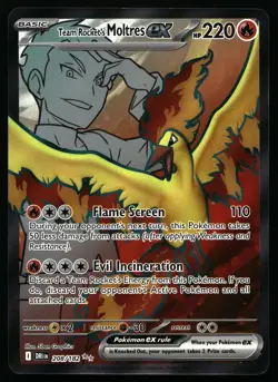 Team Rocket's Moltres ex Holo 208/182 Pokemon SV10: Destined Rivals - Image 1