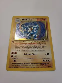 Machamp 8/102 1st Edition Holo Rare - Base Set WotC 1999 Pokemon TCG MP - Image 2