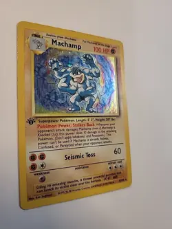 Machamp 8/102 1st Edition Holo Rare - Base Set WotC 1999 Pokemon TCG MP - Image 3